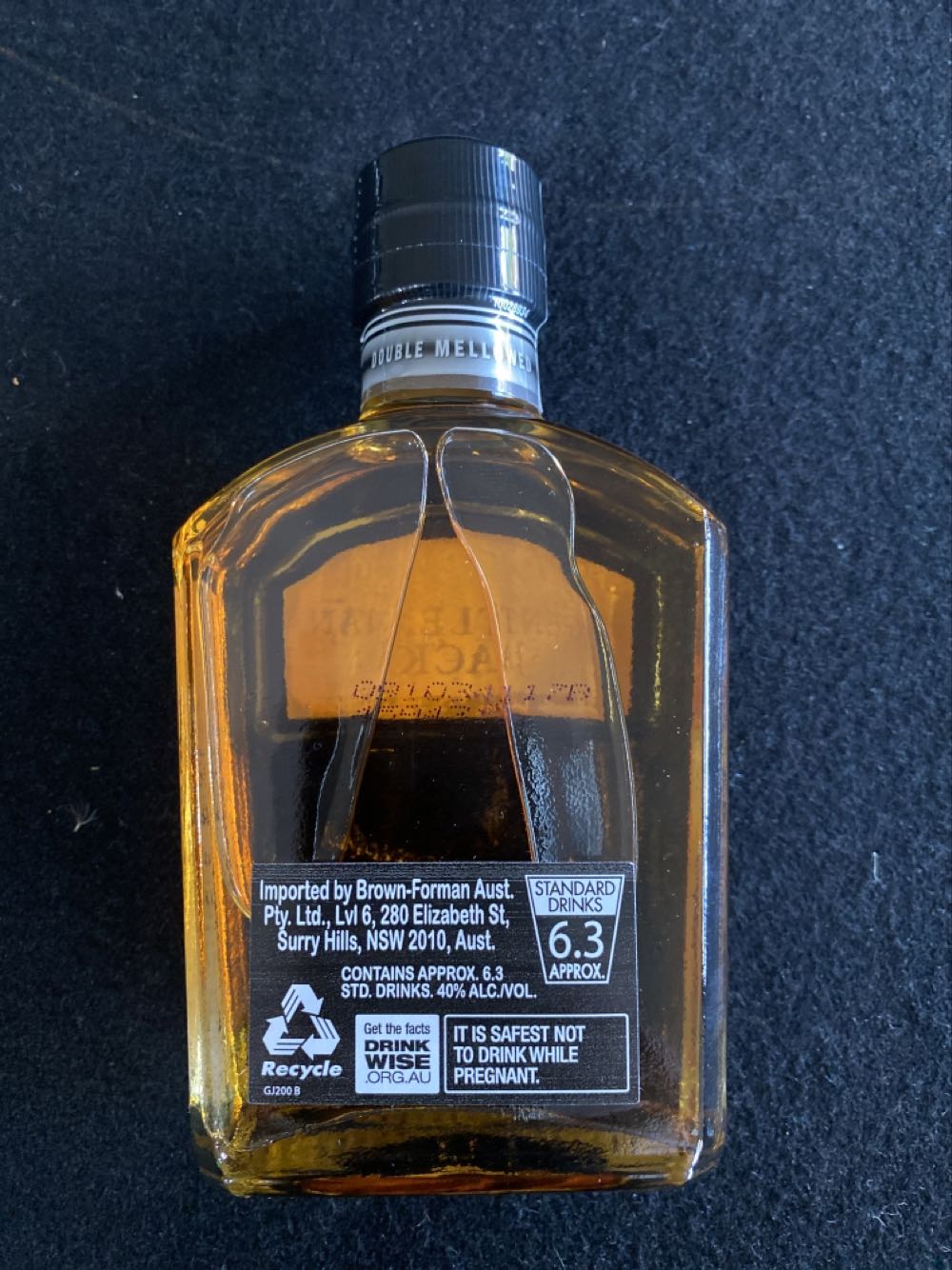 Gentleman Jack - Gen 5 - Non-Etched - Jack Daniel Distillery (50.200 mL) alcohol collectible [Barcode 082184035016] - Main Image 2