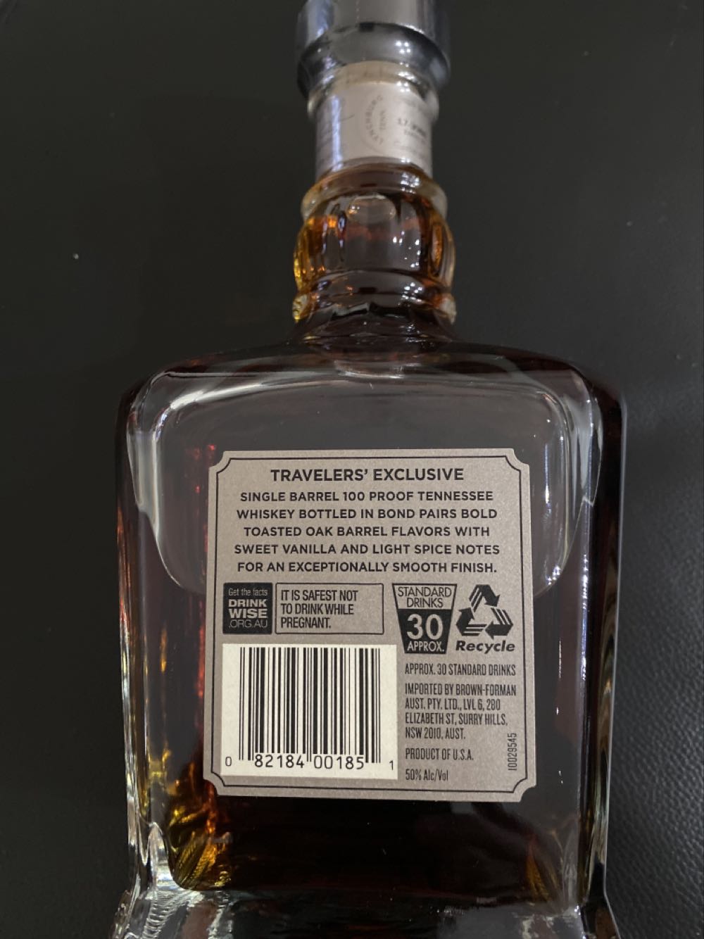 JD Travelers Exclusive 100%Proof - Jack Daniel Distillery (750 mL) alcohol collectible [Barcode 082184001851] - Main Image 2