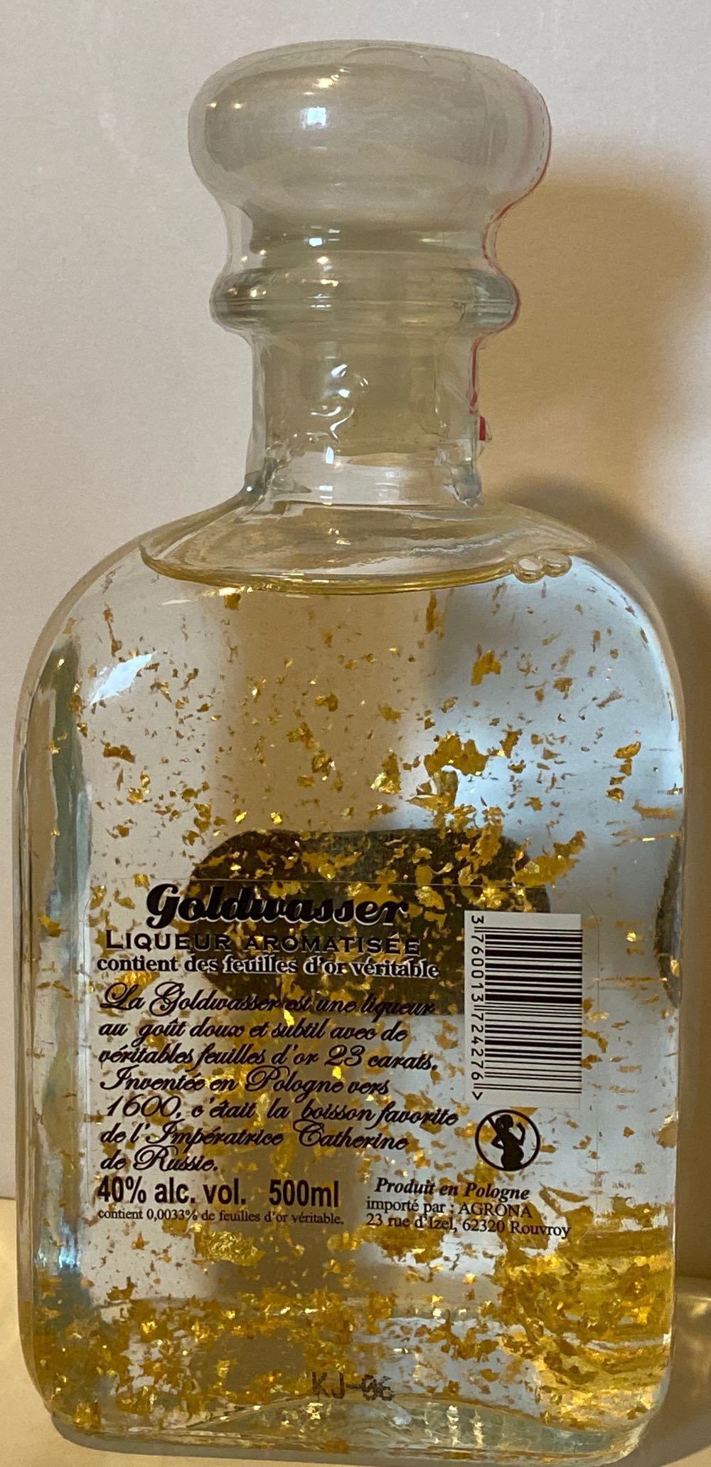 Goldwasser 23 Carats 500 Ml  (500 mL) alcohol collectible [Barcode 3760013724276] - Main Image 2