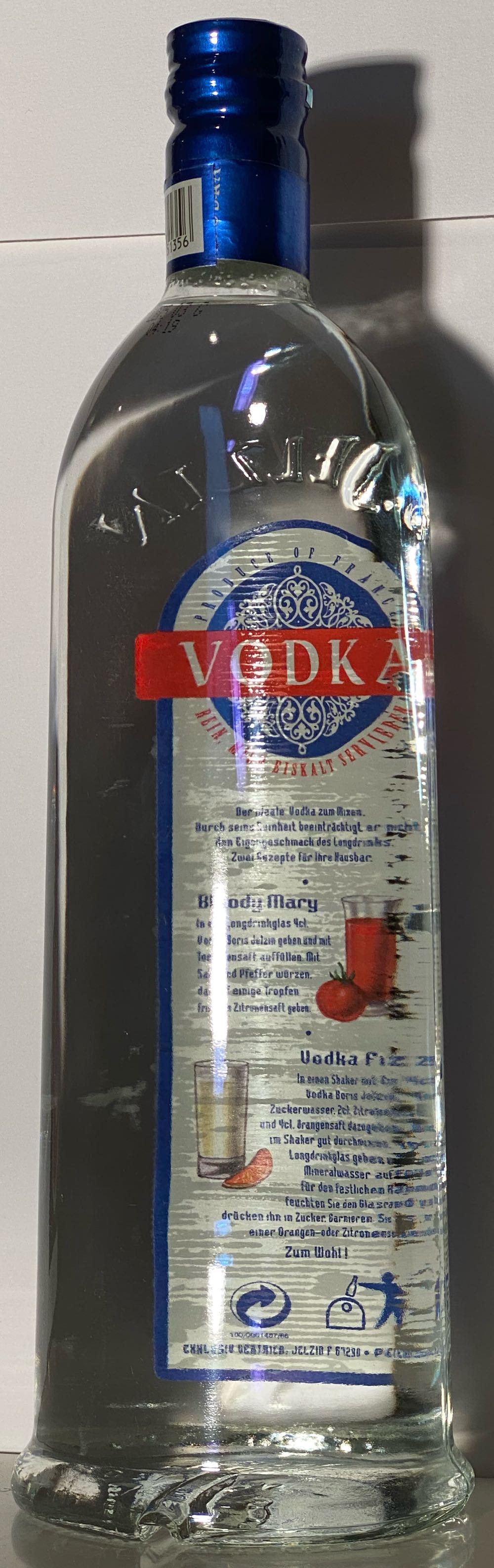 Boris Jelzin Vodka 37,5% 0,7l - B. Jelzin (700 mL) alcohol collectible [Barcode 3263285151356] - Main Image 2