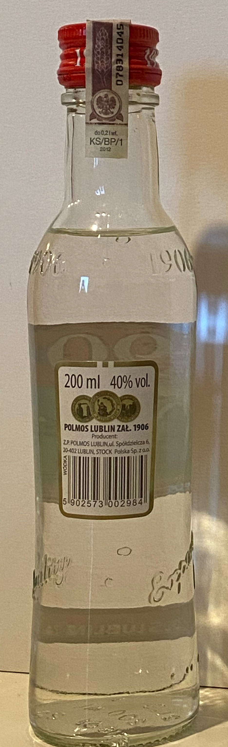 Polmos Lubin 1906 20cl - Polmos Lubin (200 mL) alcohol collectible [Barcode 5902573002984] - Main Image 2