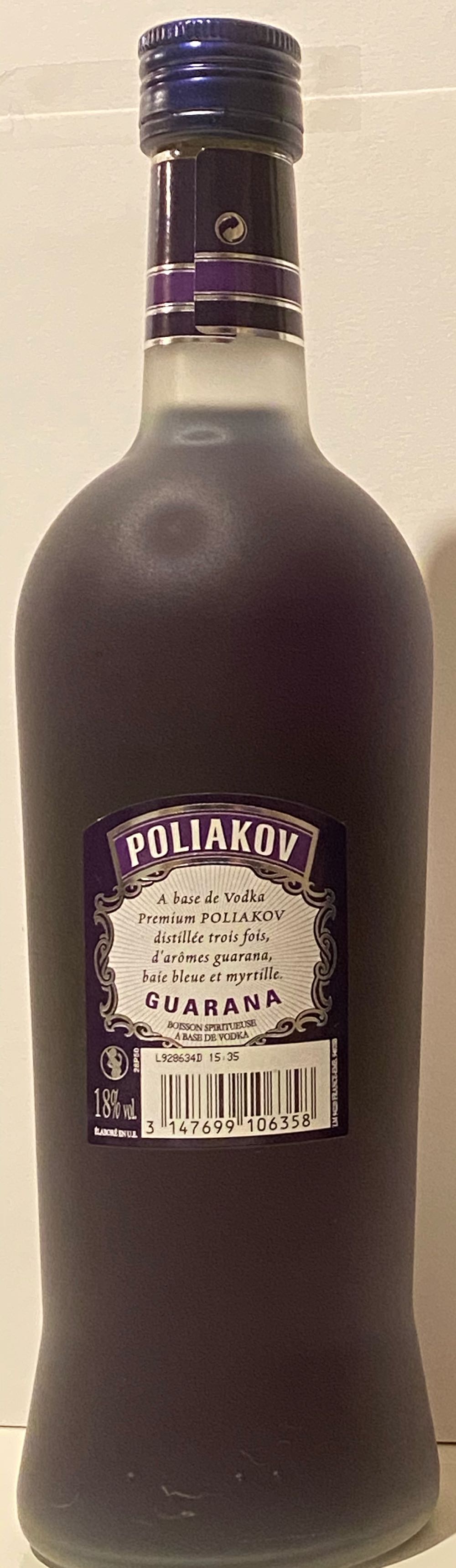 Poliakov Guarana - La Martiniquaise (700 mL) alcohol collectible [Barcode 3147699106358] - Main Image 2