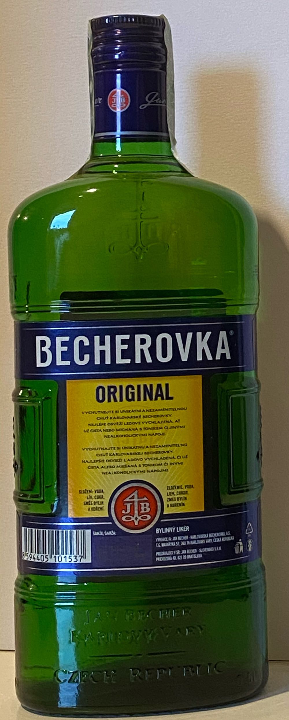 Becherovka Vodka - Karlovacka Pivovara (500 mL) alcohol collectible [Barcode 8594405101537] - Main Image 2