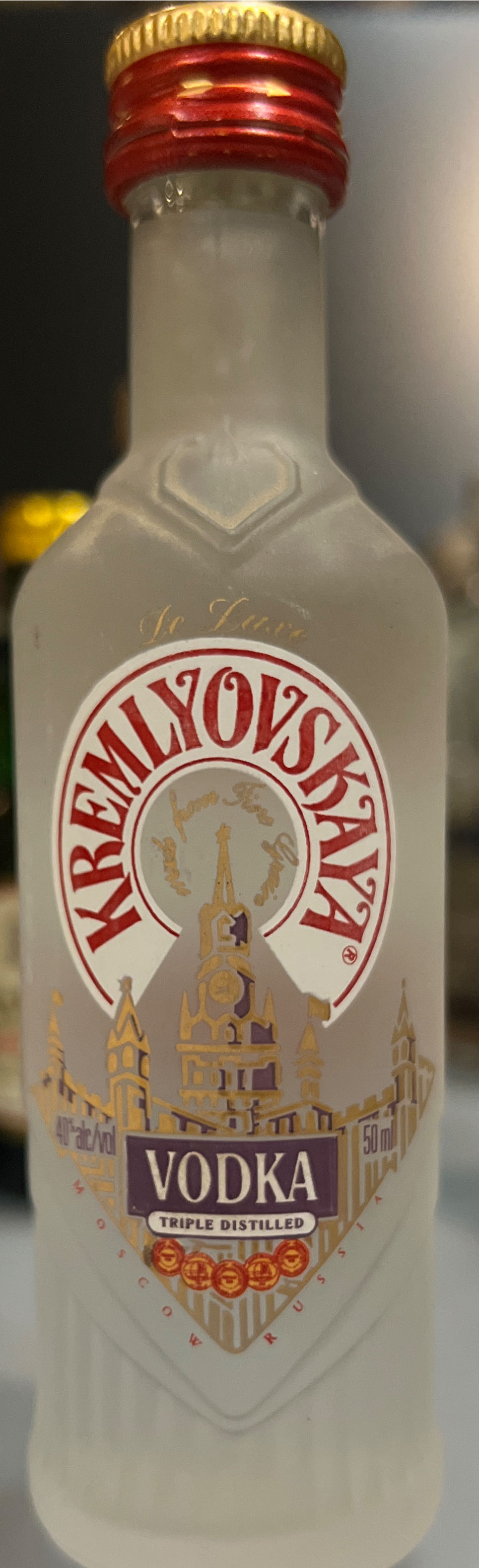 Kremlyovskaya Vodka - Kremlyovskaya Group NV (50 mL) alcohol collectible - Main Image 3