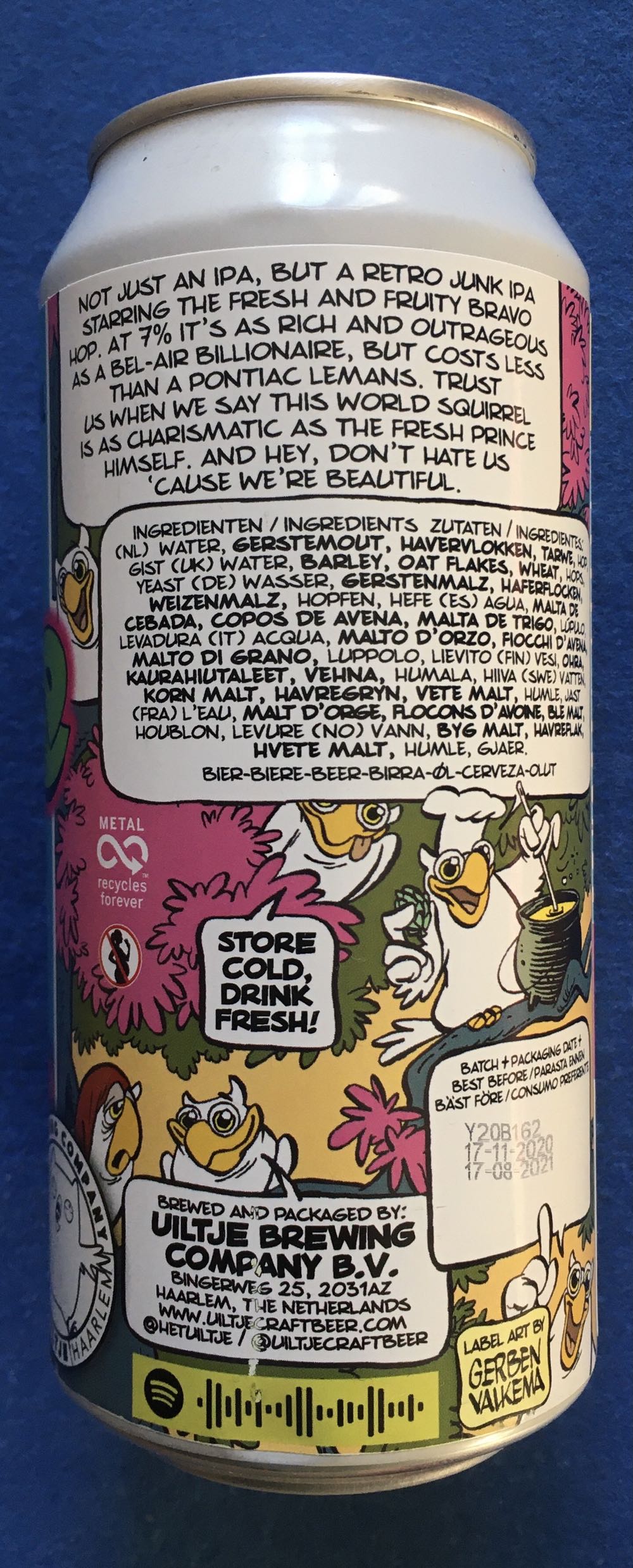 The Fresh Prince Of Bravo - Uiltje Brewing Company (440 mL) alcohol collectible [Barcode 8719325540598] - Main Image 3