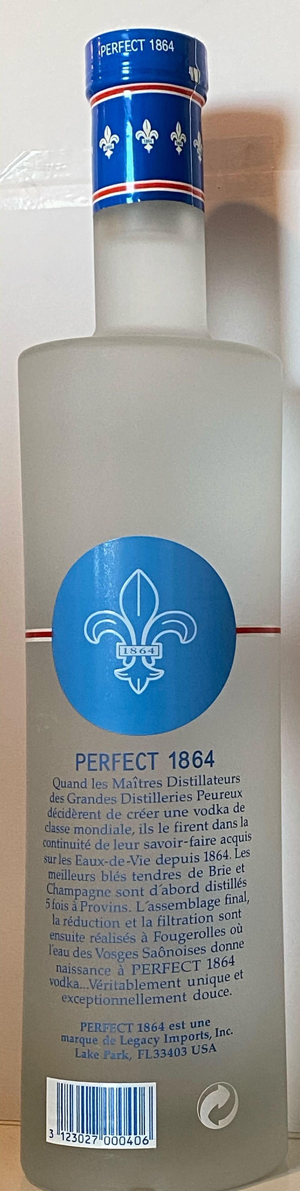 Perfect 1864 Vodka - Grandes Distilleries Peureux (700 mL) alcohol collectible [Barcode 3123027000406] - Main Image 2