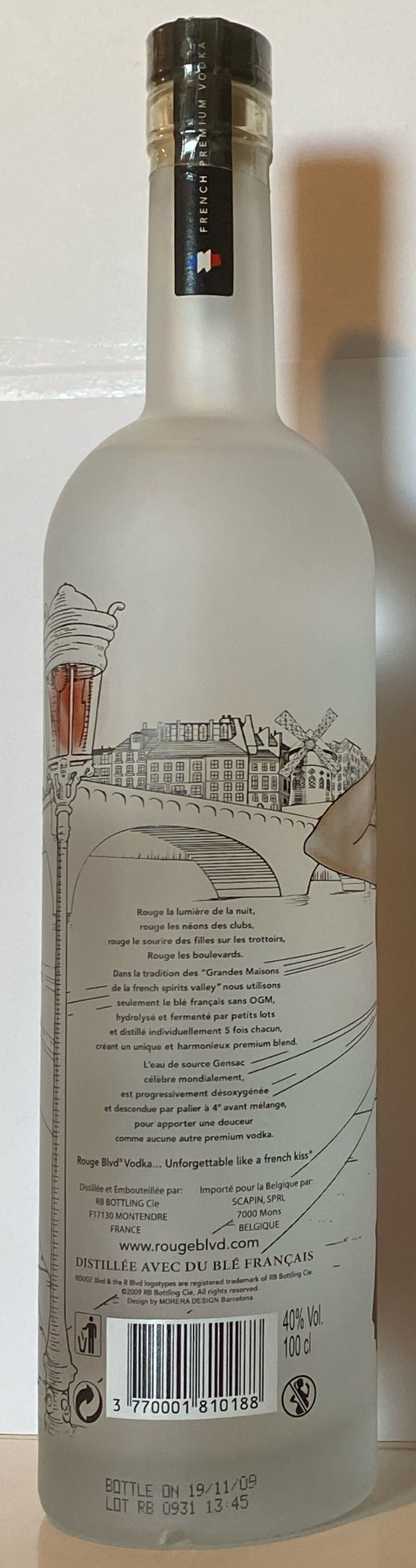 Rouge Blvd Vodka 1L Manga Edition - RB Bottling Cie. (1000 mL) alcohol collectible [Barcode 3770001810188] - Main Image 2