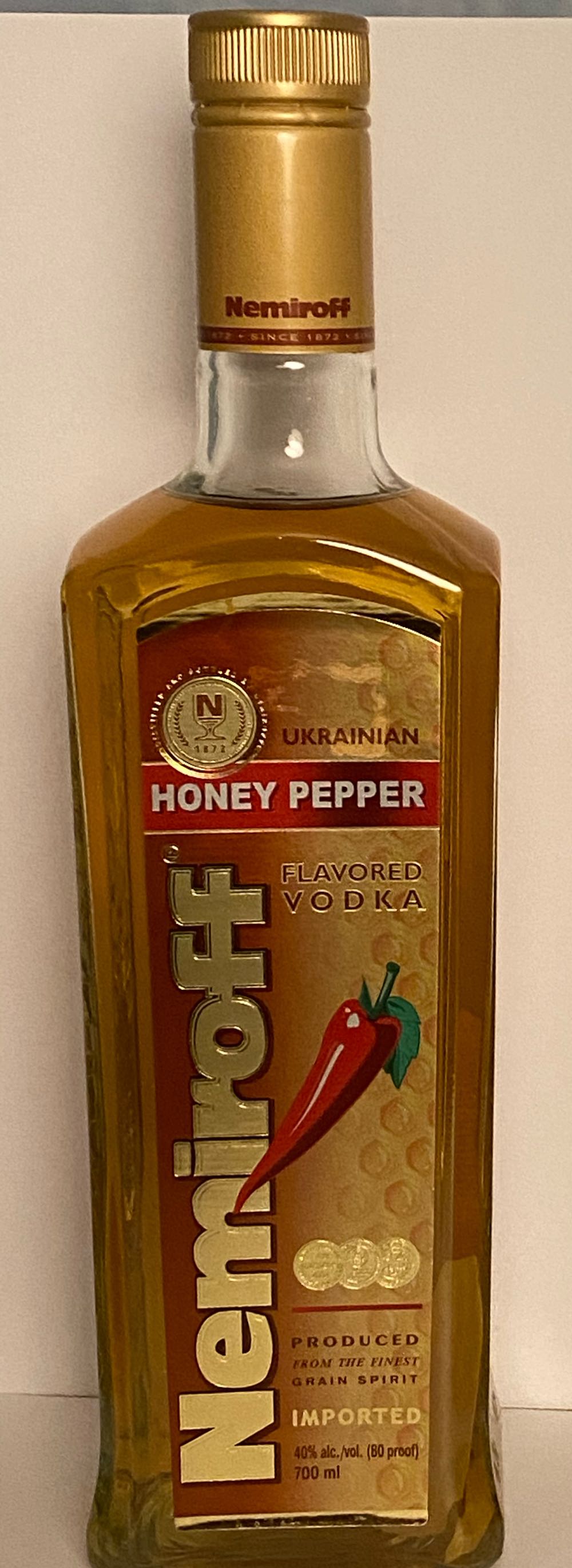 Nemiroff Honey Pepper - Nemiroff Vodka company (700 mL) alcohol collectible [Barcode 4823021800895] - Main Image 2