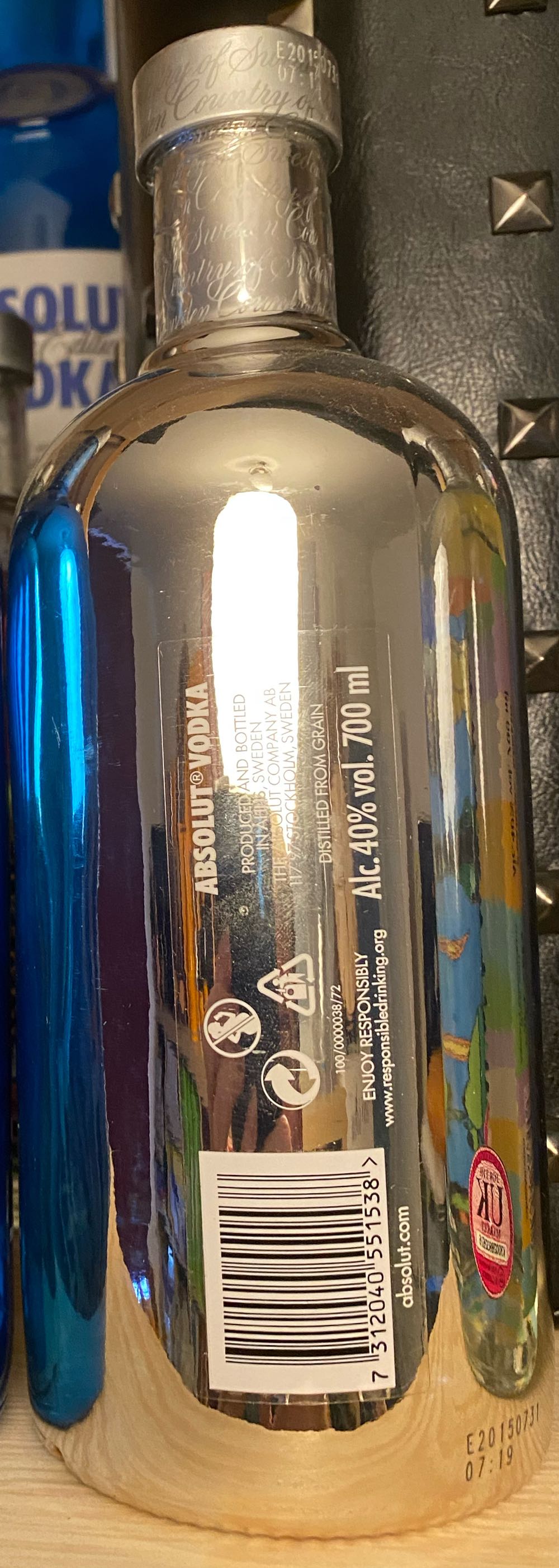 Absolut Electric Silver Limited Edition - The Absolut Company Sweden (700 mL) alcohol collectible - Main Image 2