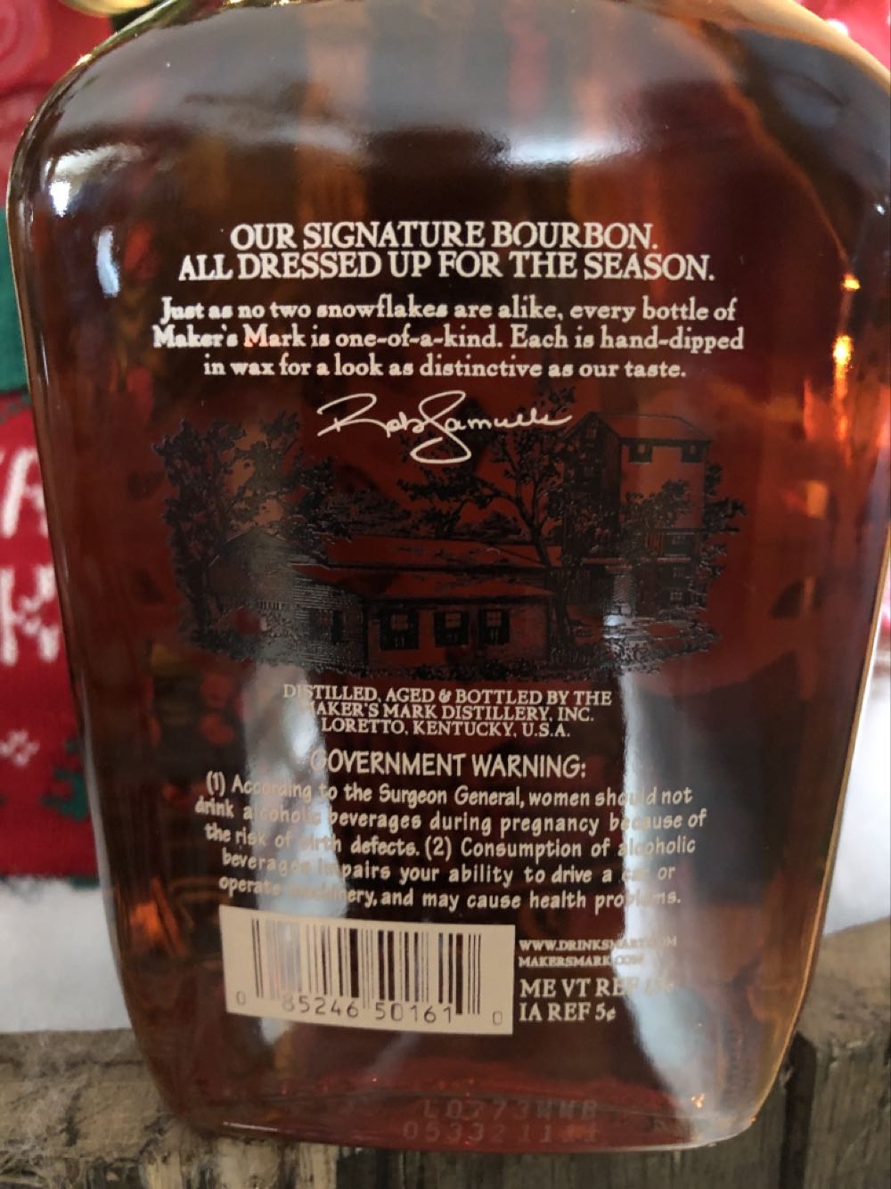 Maker’s Mark Whiskey Drop Exclusive - Makers Mark Distillery, Inc. (750 mL) alcohol collectible [Barcode 085246501610] - Main Image 2