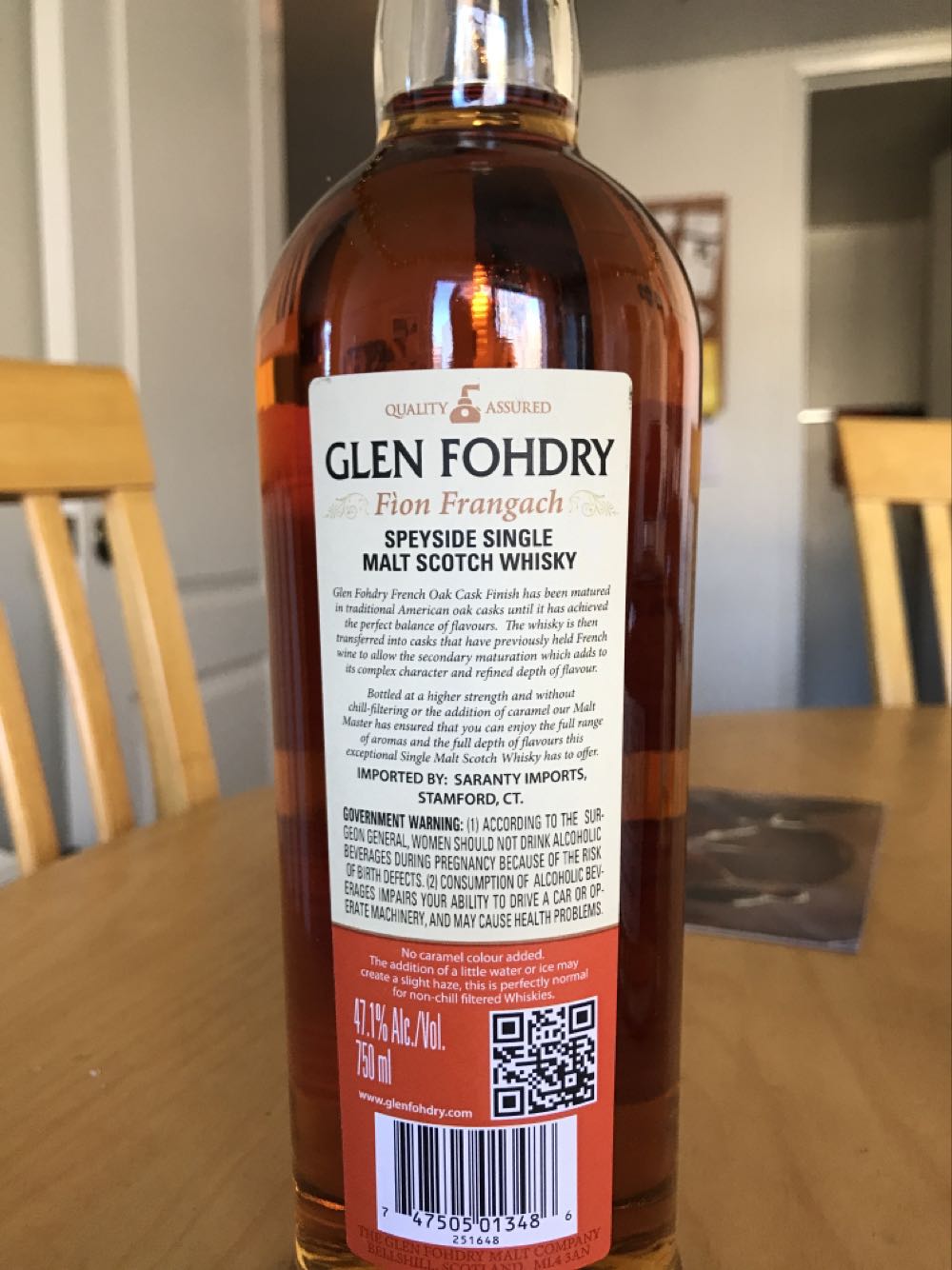 Glen Fohdry - Scotland alcohol collectible [Barcode 747505013486] - Main Image 2