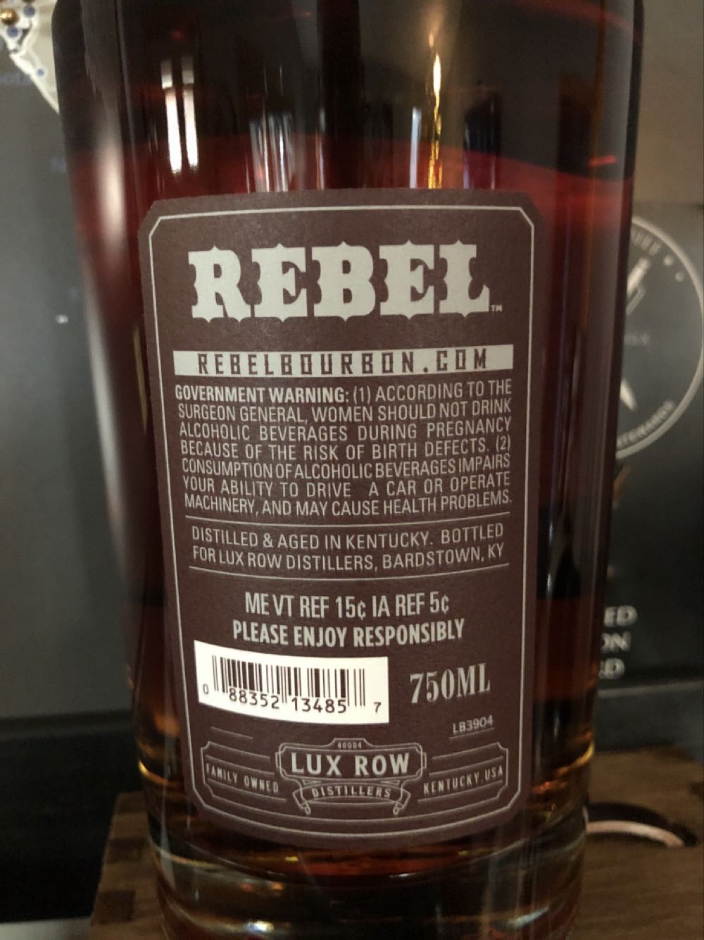 Rebel - Distiller’s Collection - Lux Row Distillers (750mL) alcohol collectible [Barcode 088352134857] - Main Image 2