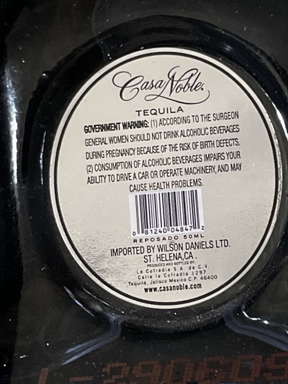 Casa Noble - Wilson Daniels Limited (50 mL) alcohol collectible - Main Image 2