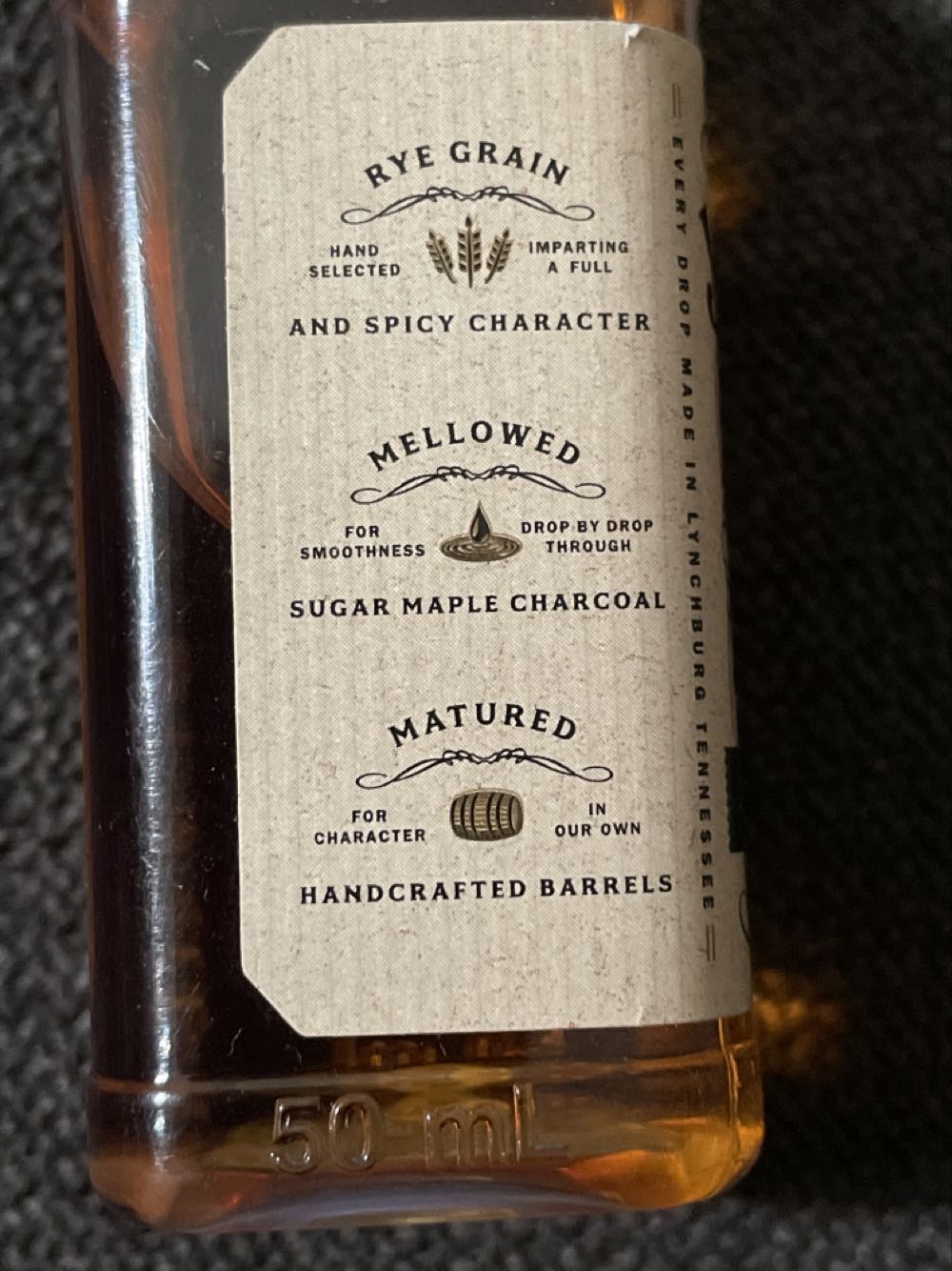 Jack Daniels Tennessee Rye Whiskey 50ML - Jack Daniel‘s Distillery (50 mL) alcohol collectible - Main Image 2