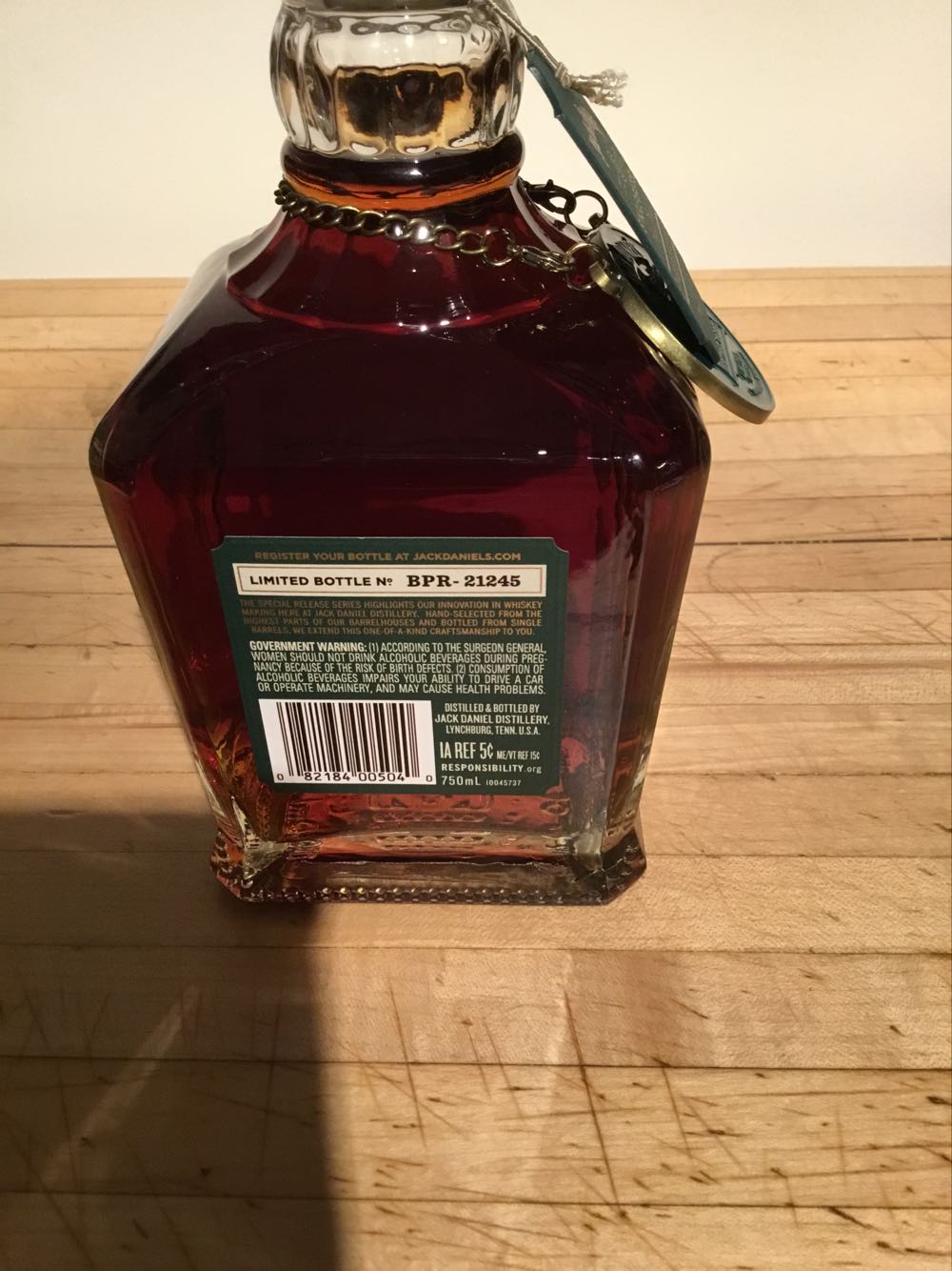 Jack Daniels Special Release Barrel Proof Rye - Jack Daniel Distillery (750 mL) alcohol collectible [Barcode 082184005040] - Main Image 2