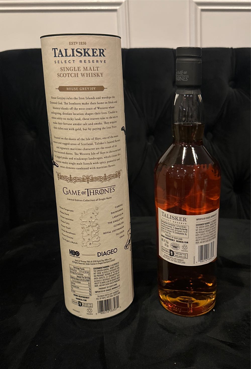 G.O.T House Greyjoy - Talisker Select Reserve - Game Of Thrones (750mL) alcohol collectible [Barcode 088076183070] - Main Image 2
