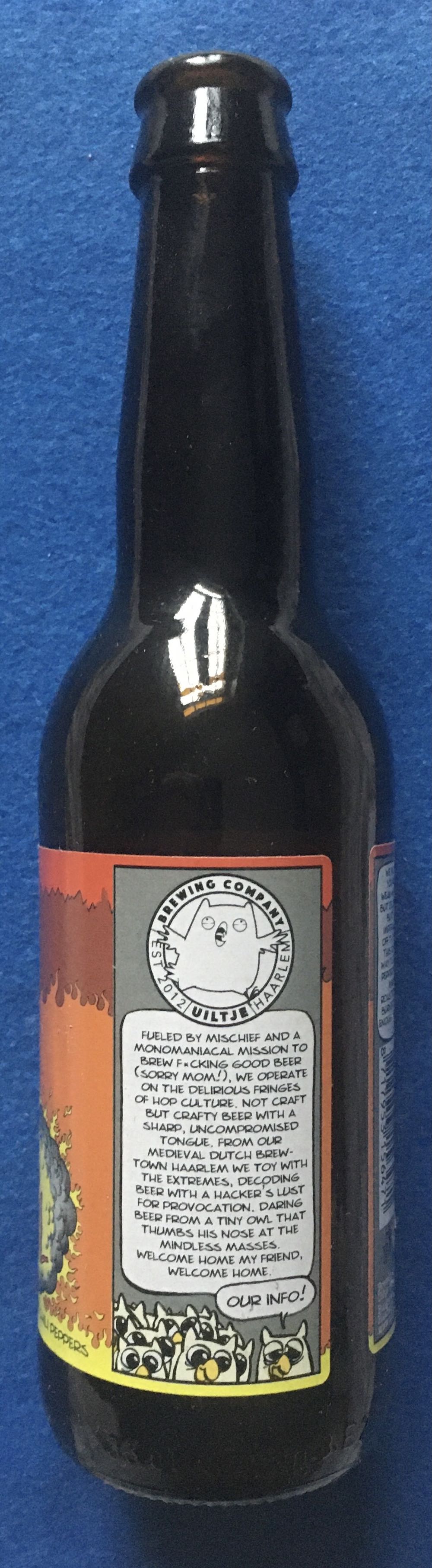 Flaming Ass Owl - Uiltje Brewing Company (330 mL) alcohol collectible [Barcode 8717953156471] - Main Image 3