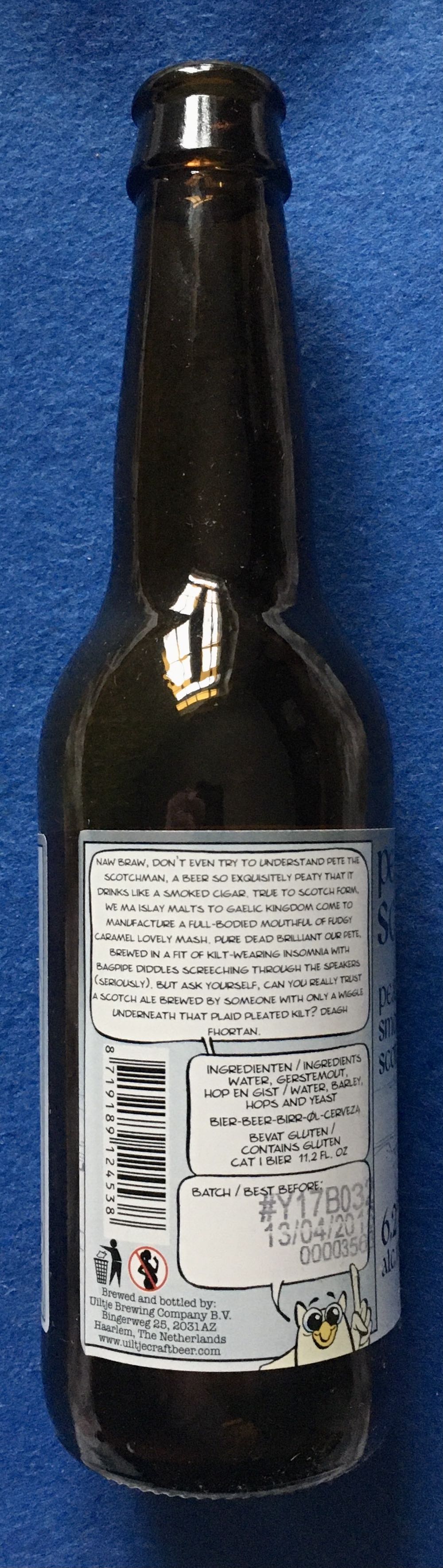 Peat The Scotchman - Uiltje Brewing Company (330 mL) alcohol collectible [Barcode 8719189124538] - Main Image 4