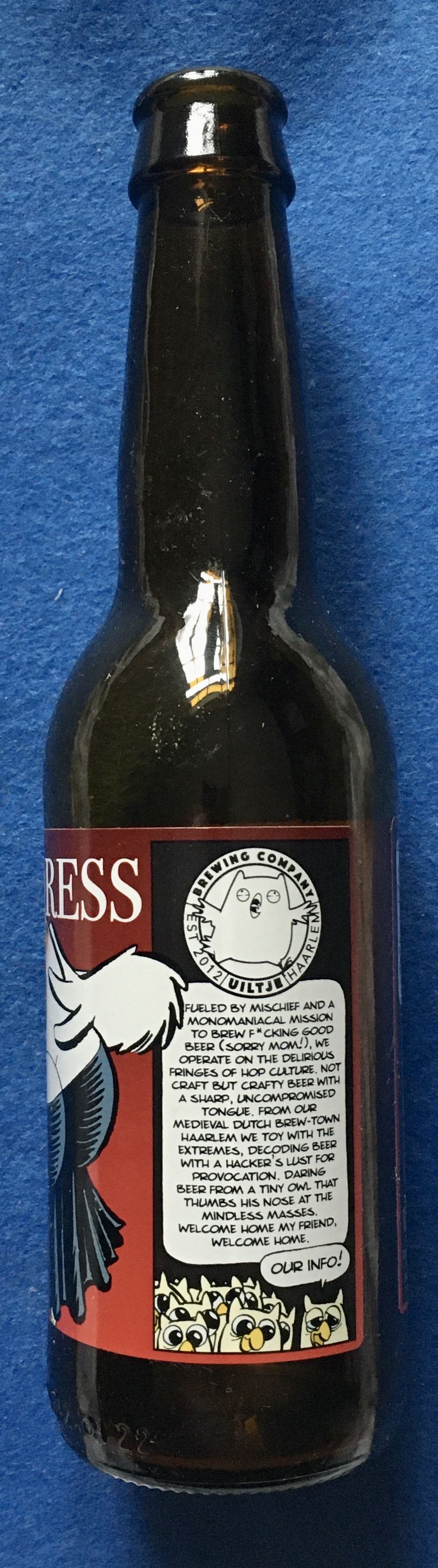 Little Black Dress - Uiltje Brewing Company (330 mL) alcohol collectible [Barcode 8719189124514] - Main Image 3