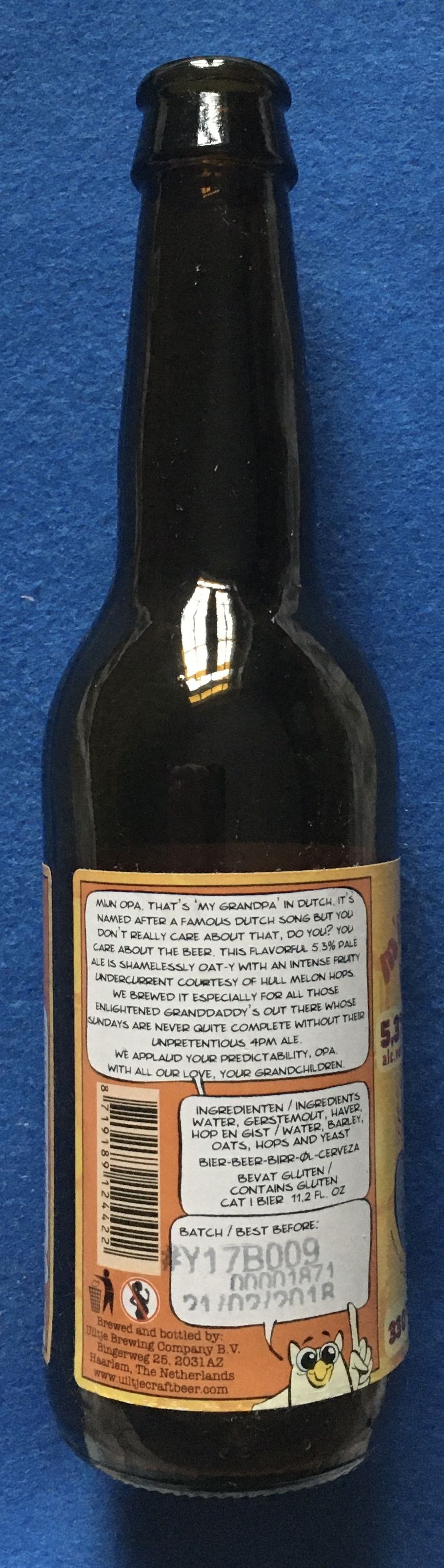 M’n Opa M’n Opa M’n Opa - Uiltje Brewing Company (330 mL) alcohol collectible [Barcode 8719189124422] - Main Image 4