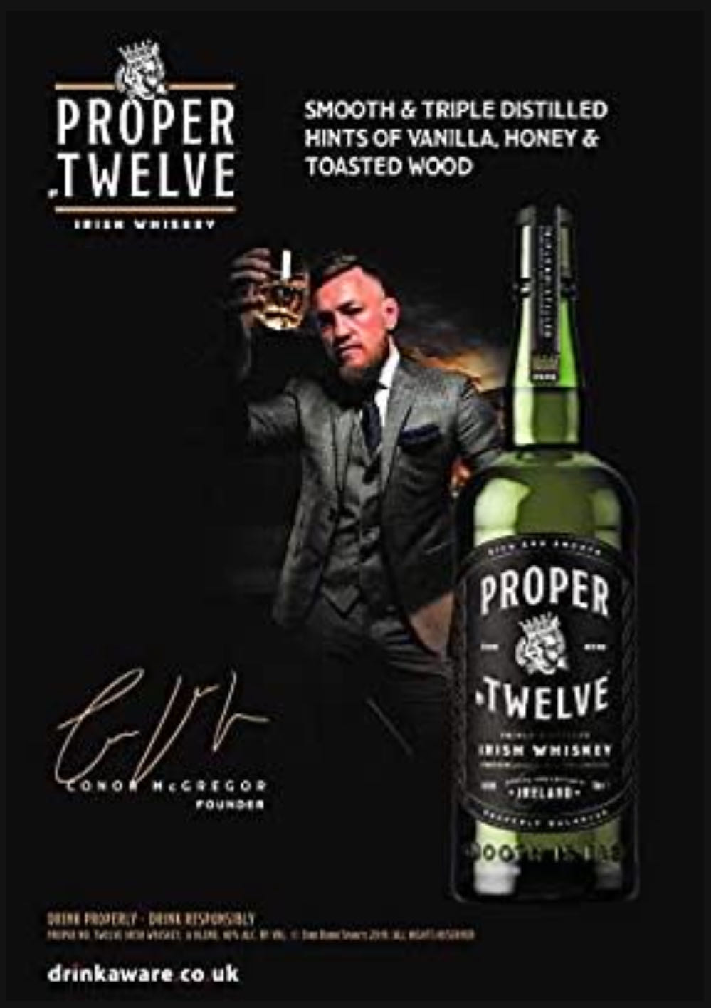 Proper Twelve Irish Whiskey - Proper Whiskey Distillery (700 mL) alcohol collectible [Barcode 811538019576] - Main Image 2