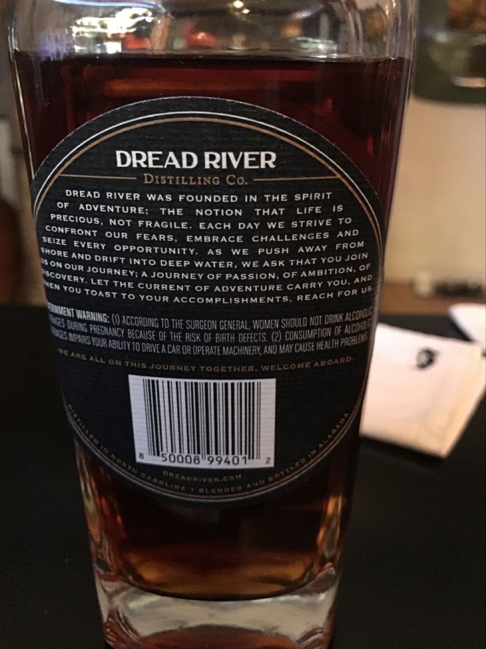 Dread River Whiskey - Dread River alcohol collectible [Barcode 850008994012] - Main Image 2