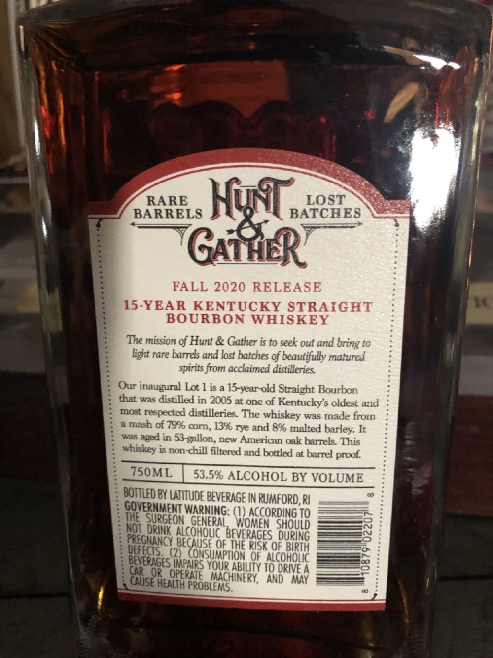 Hunt & Gather Bourbon - Bottled By Latitude Beverage (750 mL) alcohol collectible [Barcode 810879022078] - Main Image 2