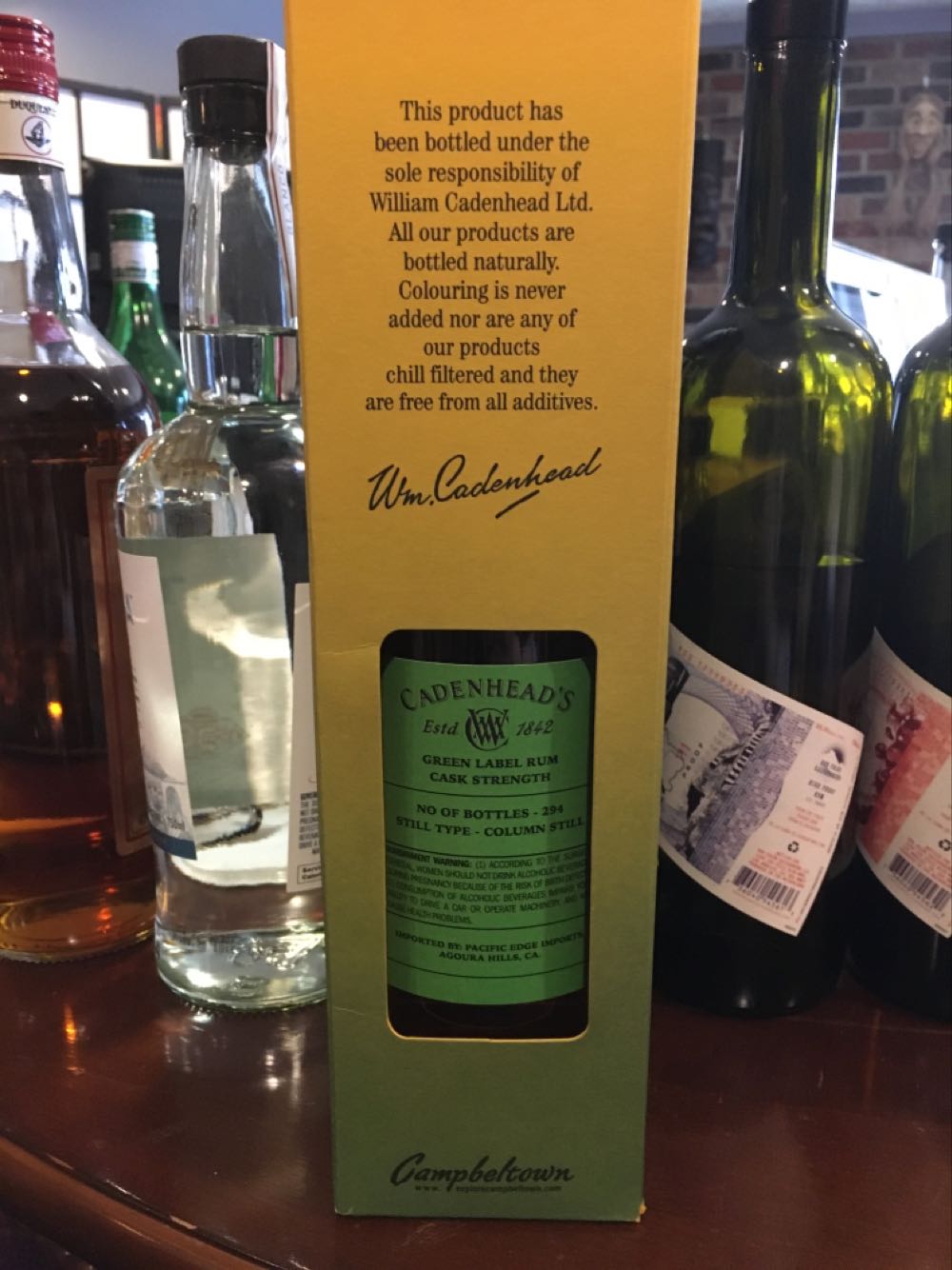 Cadenhead’s Green Label Panama 10 Year - WM. Cadenhead (750 mL) alcohol collectible [Barcode 819588013889] - Main Image 2