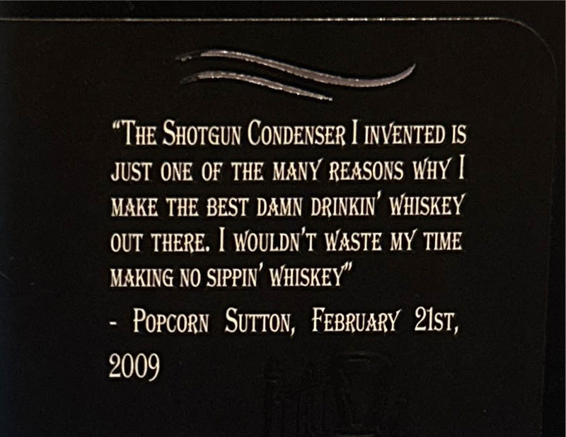 Popcorn Sutton White Whiskey - Popcorn Sutton Distilling Cooke  County TN (750 mL) alcohol collectible [Barcode 850989003703] - Main Image 3