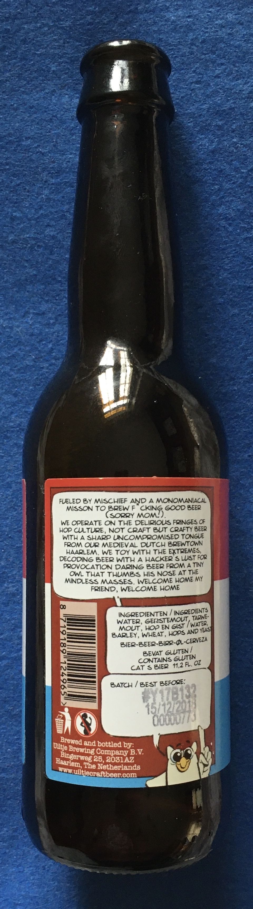 Hollandse Nieuwe - Uiltje Brewing Company (330 mL) alcohol collectible [Barcode 8719189124965] - Main Image 3