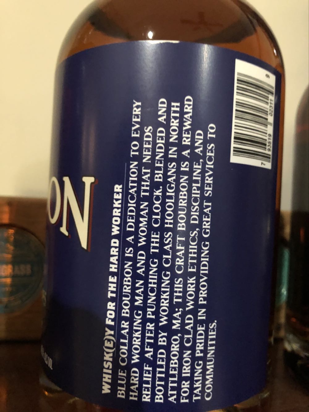 Working Man Blue Collar Bourbon - MGPI Of Indiana (750 mL) alcohol collectible [Barcode 793519023119] - Main Image 2