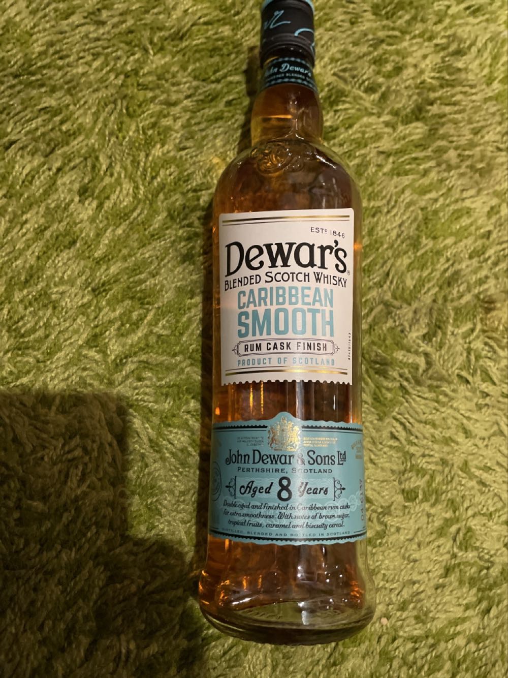 Dewar’s Caribbean Smooth Rum Cask Finish 8 Year Old - John Dewar & Sons (750 mL) alcohol collectible [Barcode 080480984519] - Main Image 1