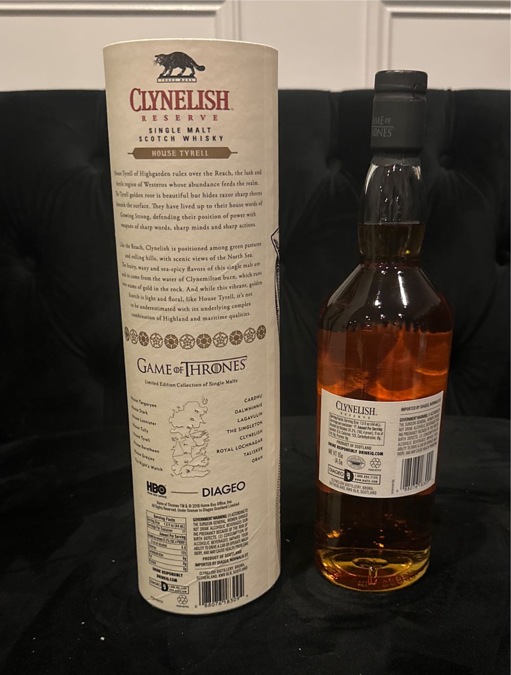 G.O.T House Tyrell - Clynelish - Game Of Thrones (750mL) alcohol collectible [Barcode 088076183094] - Main Image 2