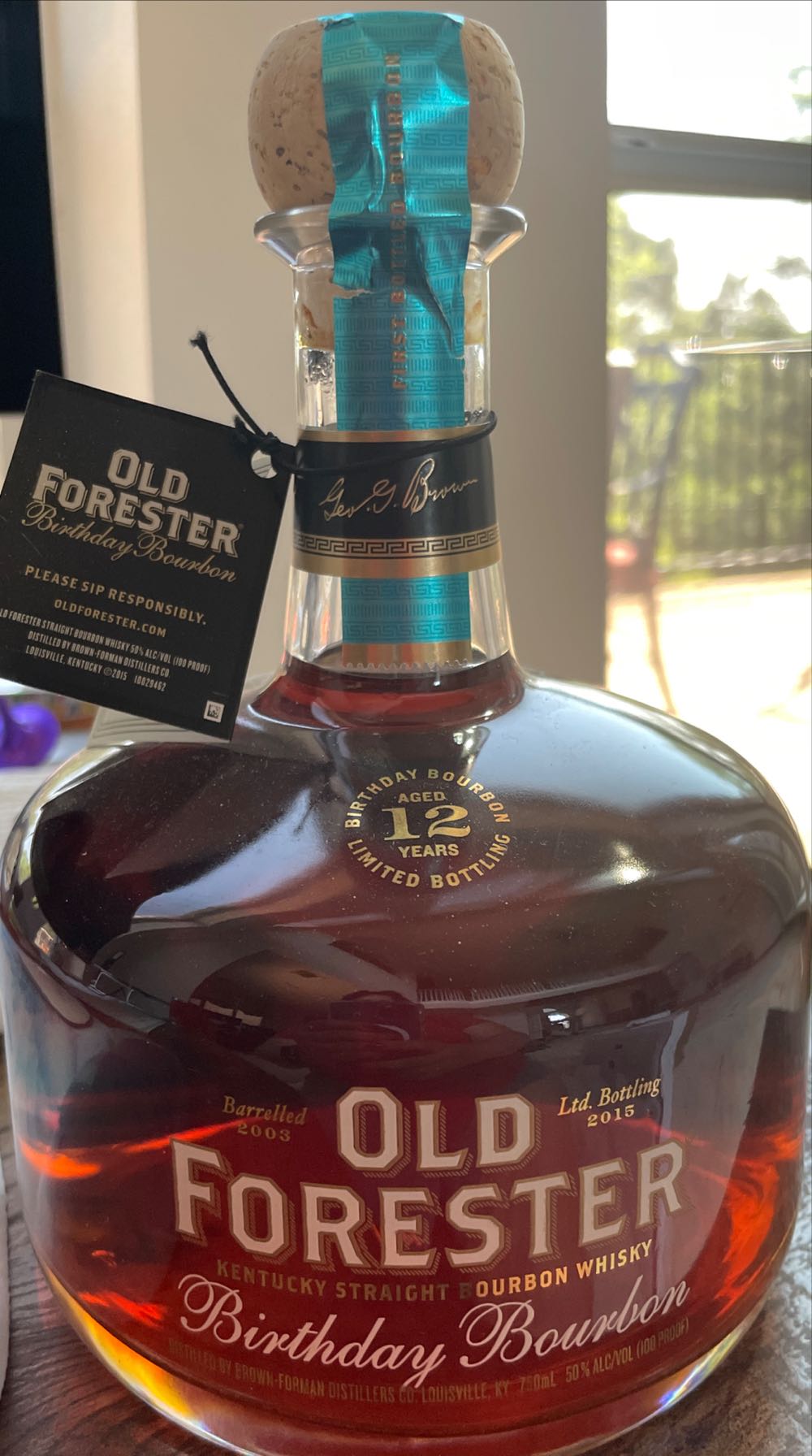 Old Forrester Birthday - Old Forester Distilling Company (750 mL) alcohol collectible [Barcode 081128002695] - Main Image 2