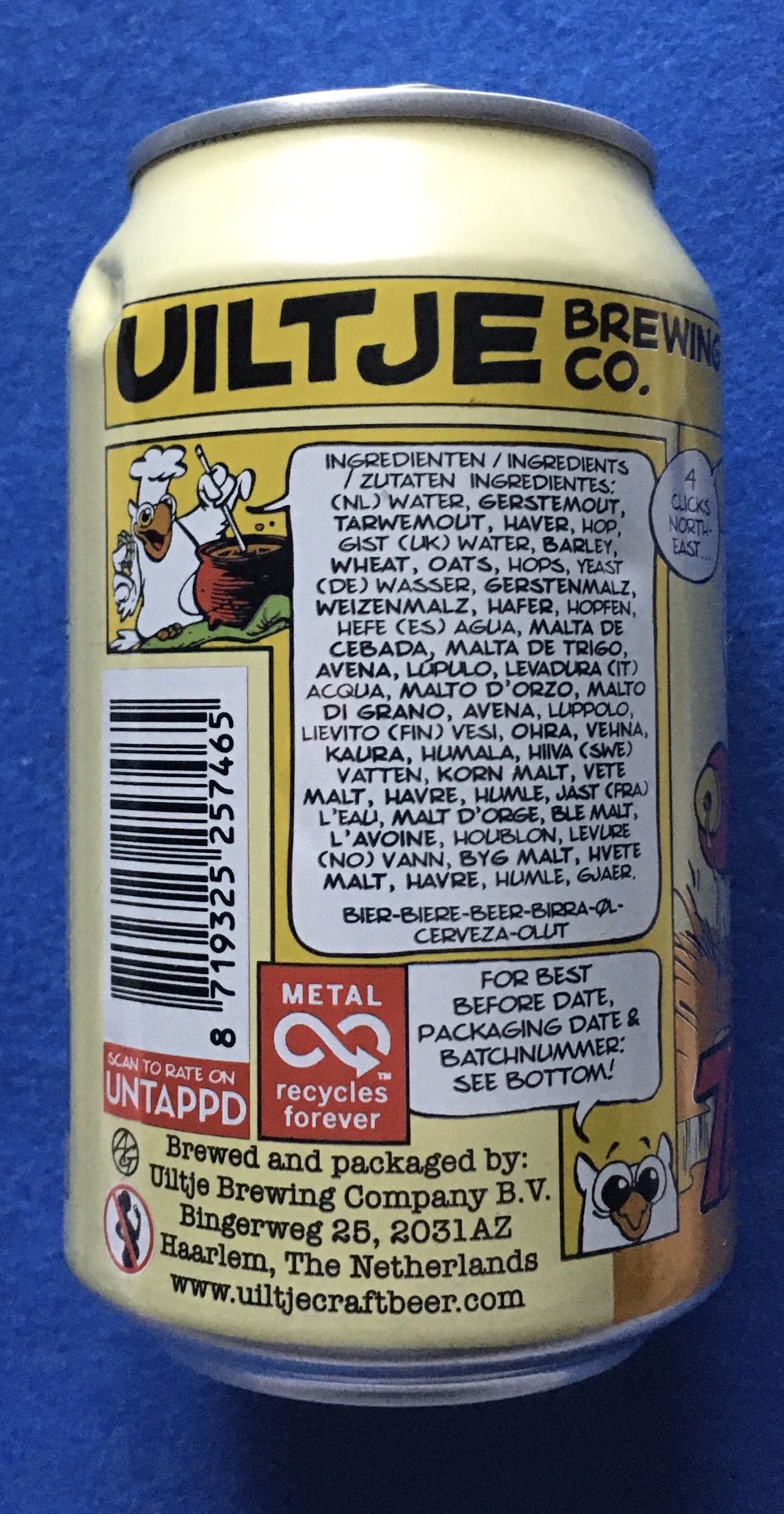 Trackdown - Uiltje Brewing Company (330 mL) alcohol collectible [Barcode 8719325257465] - Main Image 4