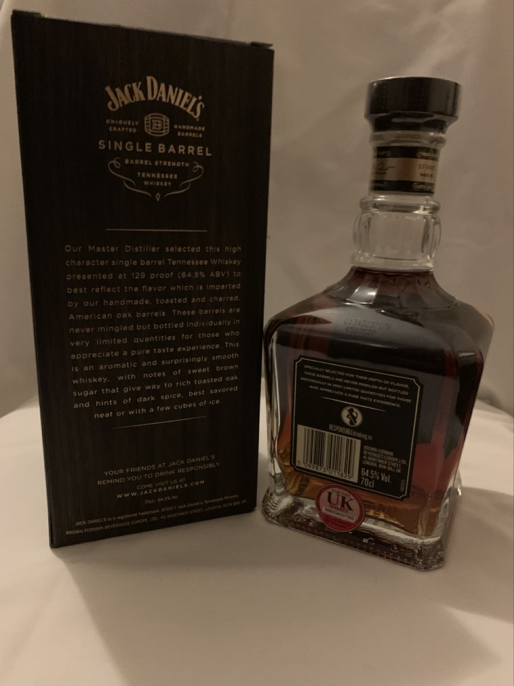 Single Barrel -- Barrel Strength - Jack Daniel’s (700 mL) alcohol collectible [Barcode 5099873011829] - Main Image 2