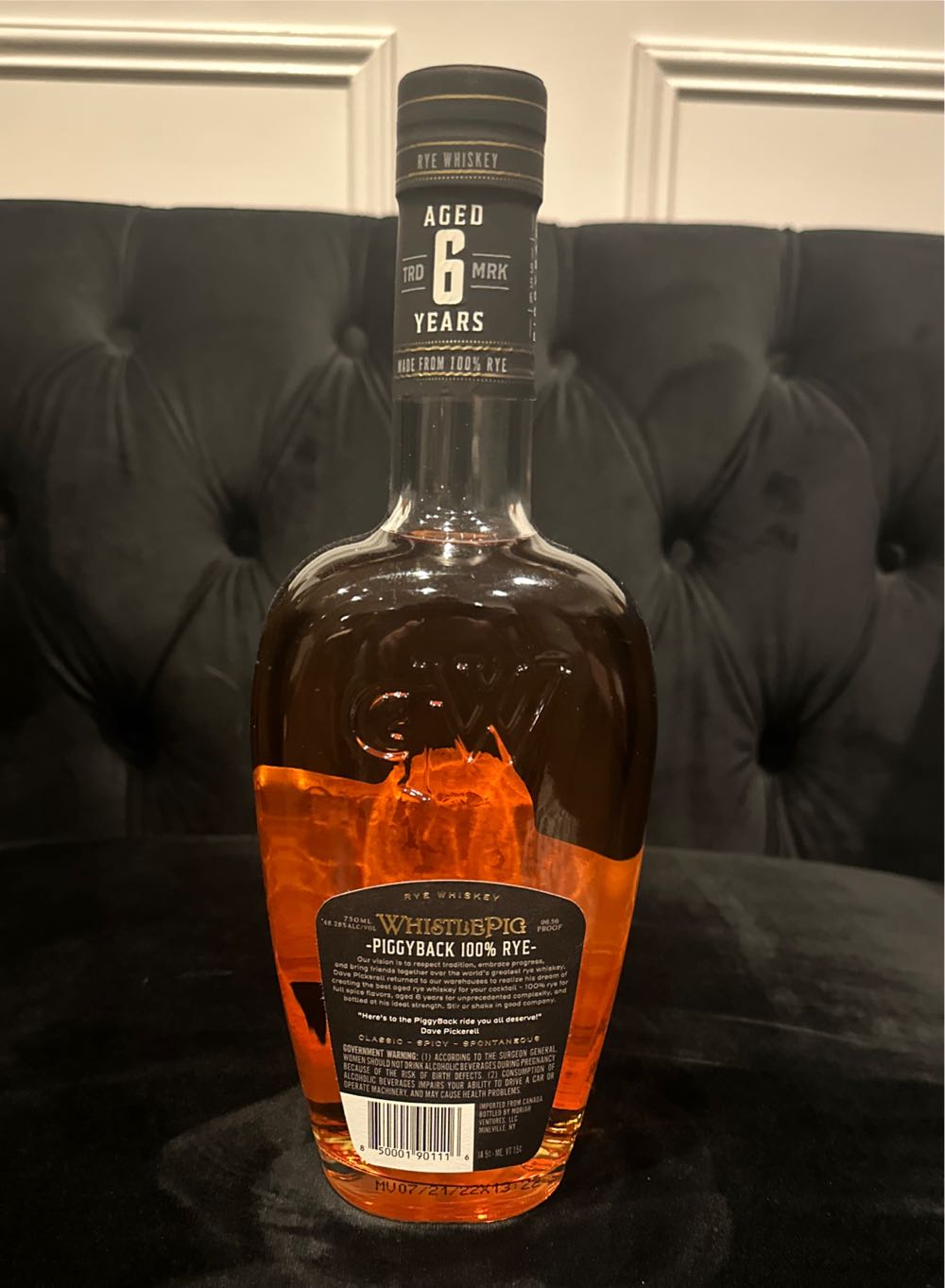 Whistlepig 6Yr PiggyBack Rye - Whistle Pig Farm (750 mL) alcohol collectible [Barcode 850001901116] - Main Image 2