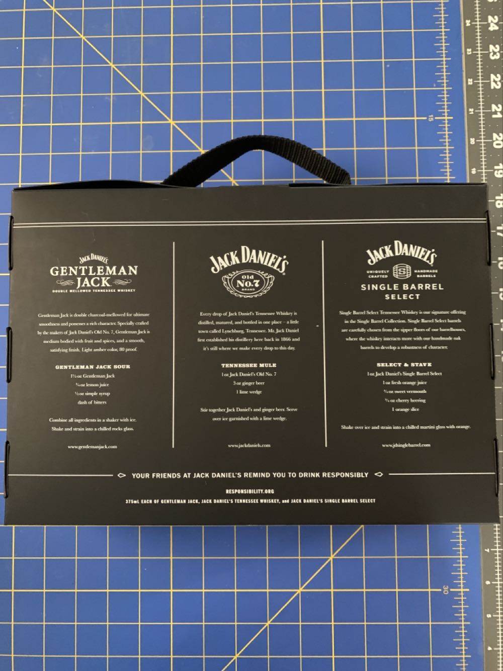 Gift Set 3 Bottles - Jack Daniel’s Distillery, Lynchburg, TN (375 mL) alcohol collectible [Barcode 082184203774] - Main Image 2