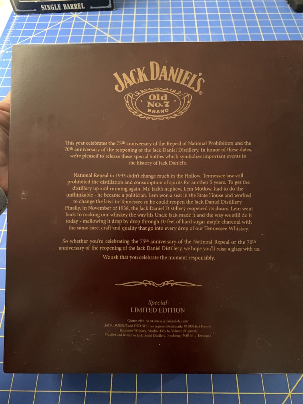 Jack Daniel’s Anniversary Set - Jack Daniel Distillery (750 mL) alcohol collectible - Main Image 4
