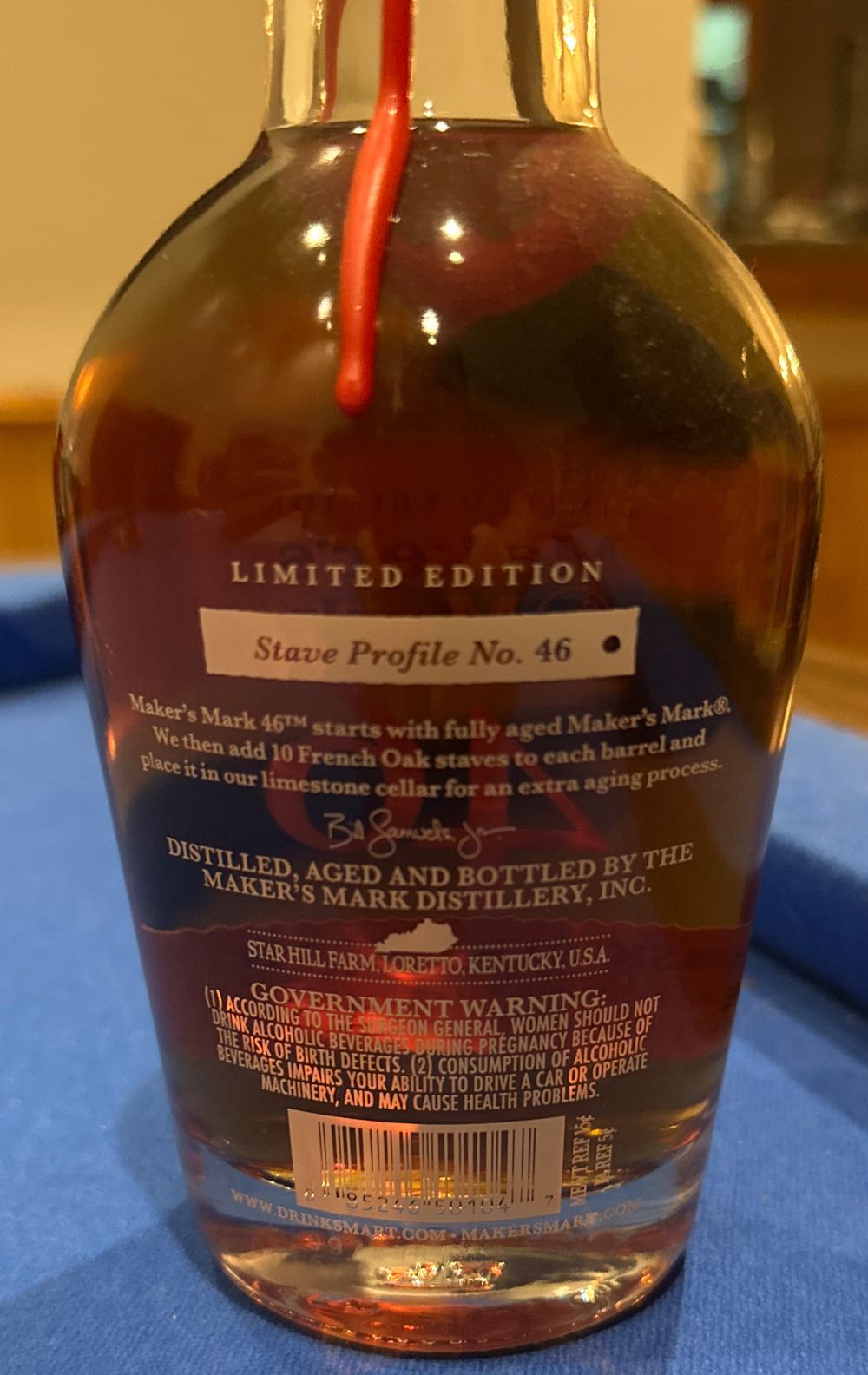 Maker’s Mark 46 Cask Strength - The Maker’s Mark Distillery, Inc. (375 mL) alcohol collectible [Barcode 085246501047] - Main Image 2