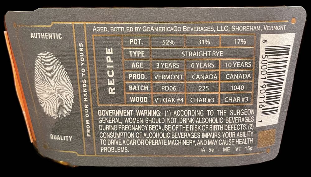 Whistlepig Farmstock Rye - WhistlePig Farm, Shoreham, VT (750 mL) alcohol collectible [Barcode 850001901161] - Main Image 3