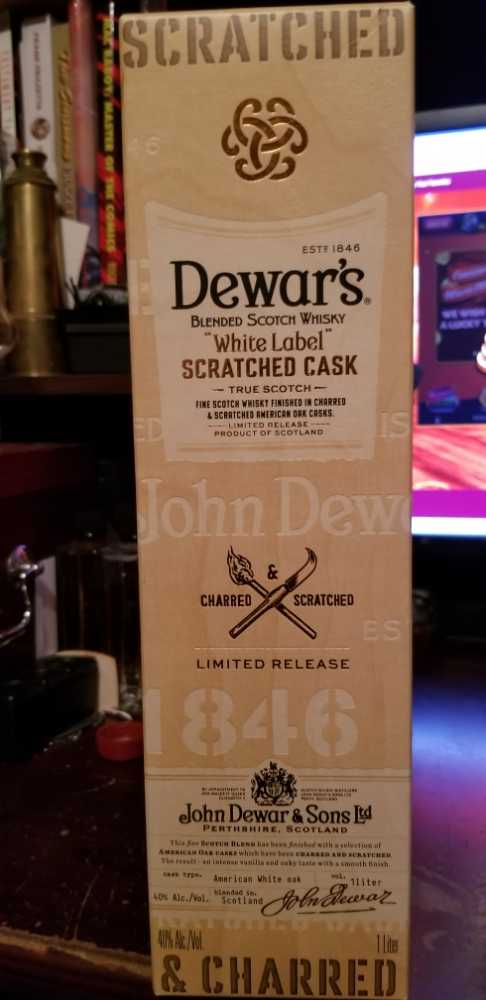 Dewar’s Scratched & Charred Limited Release - John Dewar & Sons Ltd., Perthshire, Scotland (1 L) alcohol collectible [Barcode 080480005733] - Main Image 1