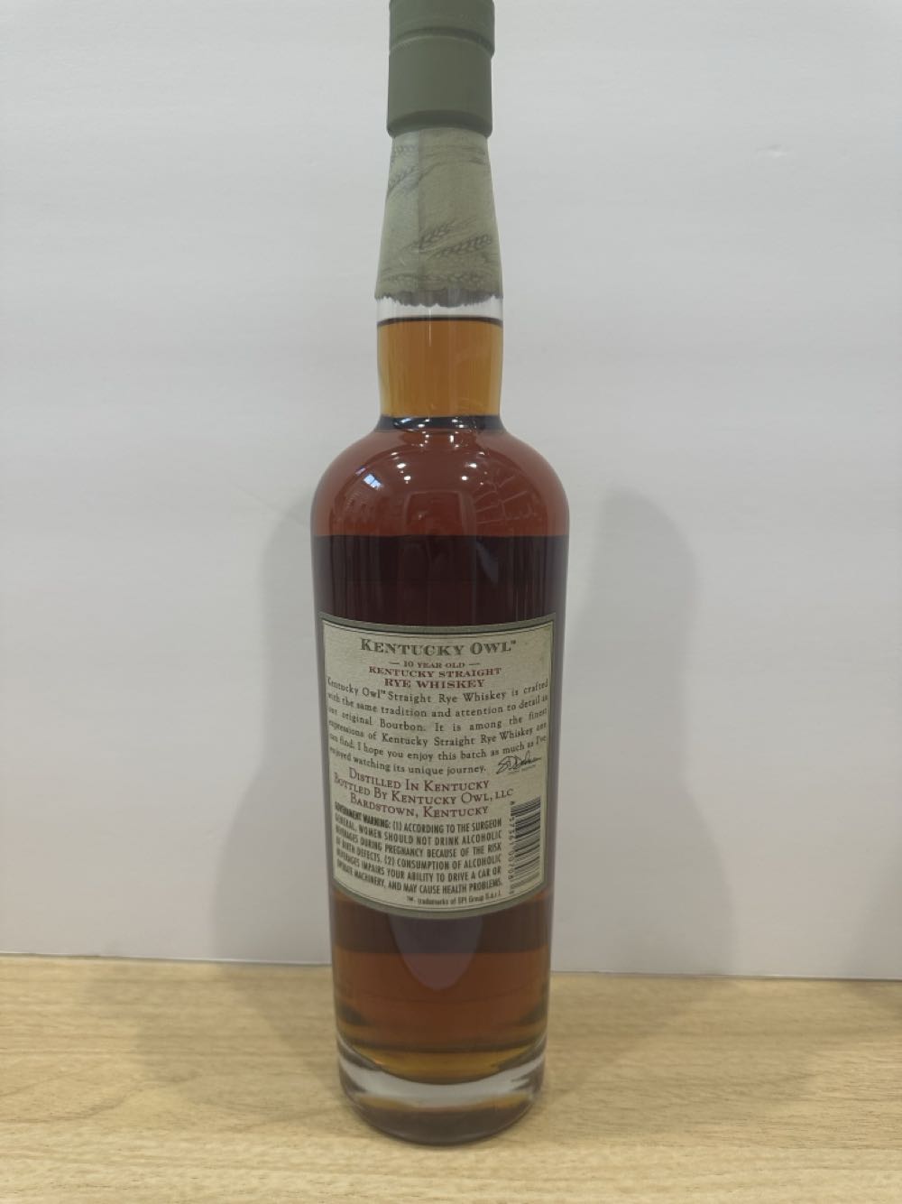 Kentucky Owl Rye Batch 3 - Kentucky Owl (750 mL) alcohol collectible [Barcode 857361007083] - Main Image 2