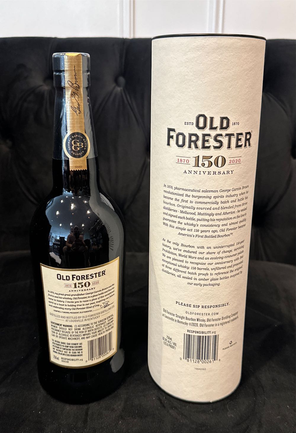 Old Forester 150th Anniversary Batch 2 - Old Foreater Distilling Co   Louisville KY (750 mL) alcohol collectible [Barcode 081128002619] - Main Image 2