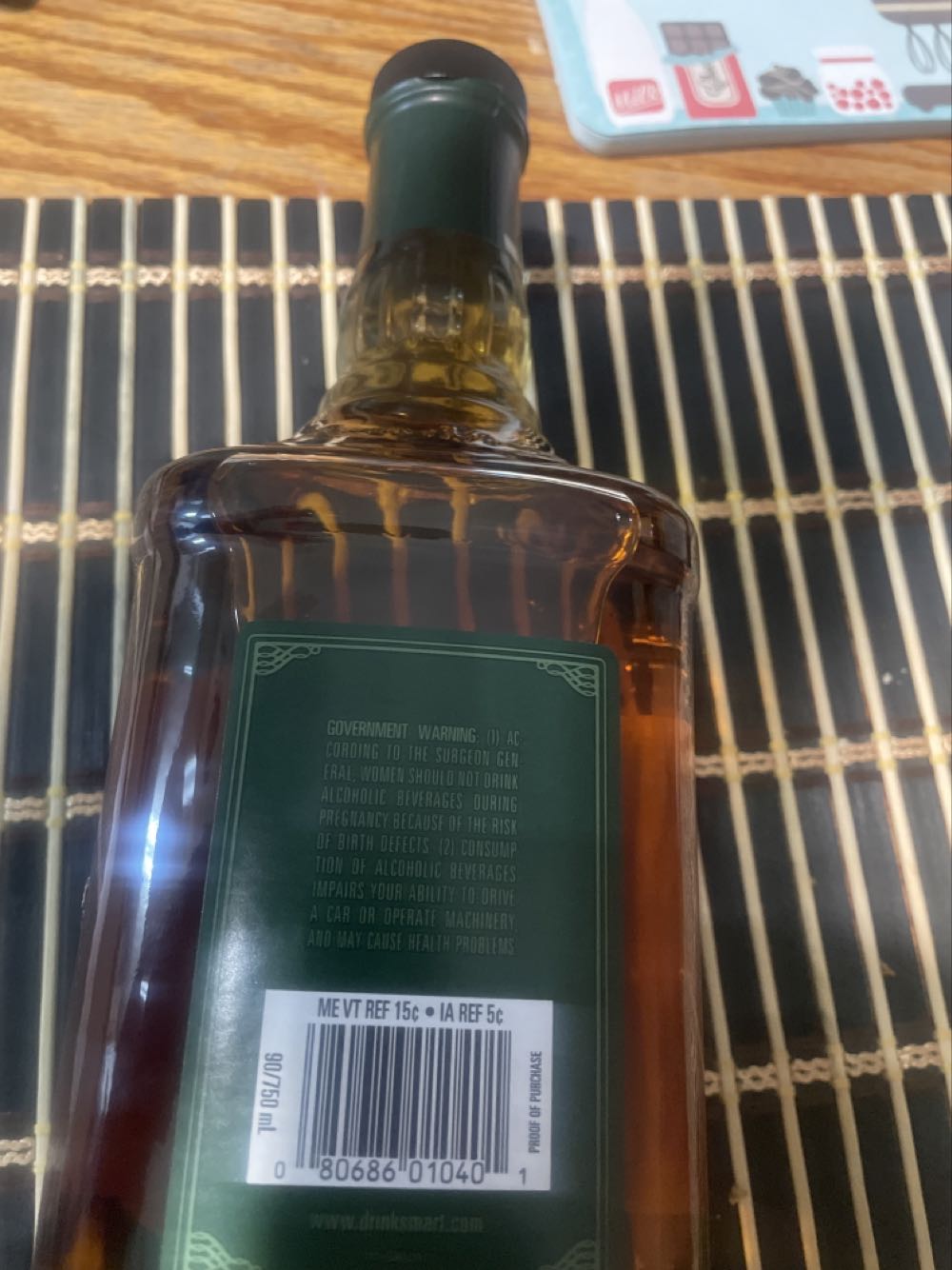 Jim Beam Rye Pre-Prohibition Style - Jim B.Beam Distilling Co. (750 mL) alcohol collectible [Barcode 080686010401] - Main Image 2