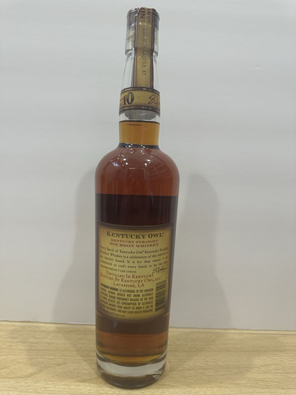 Kentucky Owl Batch 11 - Kentucky Owl (750 mL) alcohol collectible [Barcode 857361007007] - Main Image 2