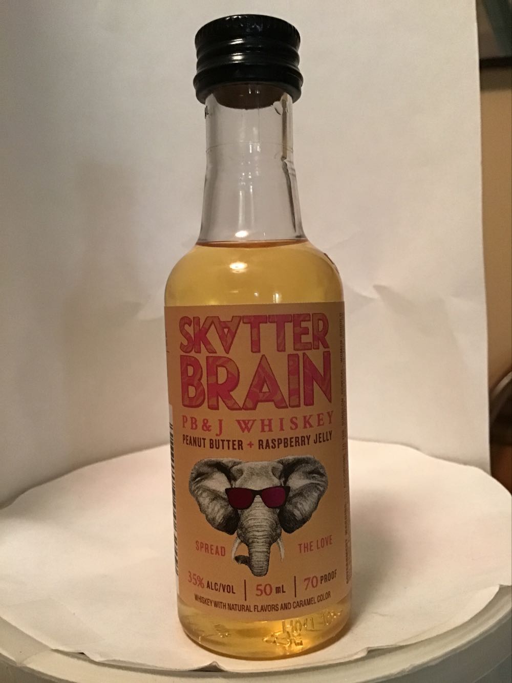 Skatter Brain Peanut Butter - Universal Brands (50 mL) alcohol collectible [Barcode 087116004511] - Main Image 3