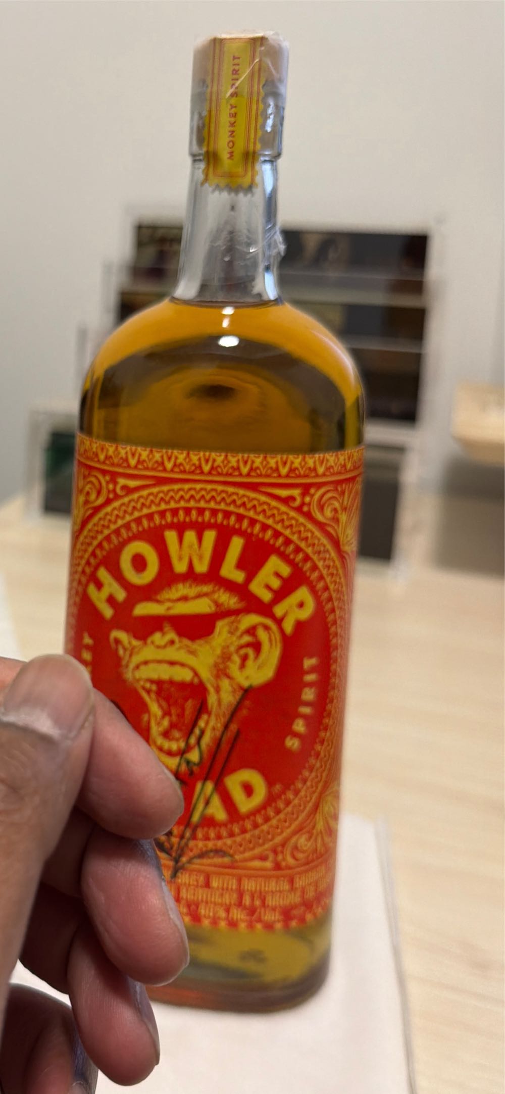 Howler Head Banana Infused Kentucky Straight Bourbon 750ml - Wooler Brands (750 mL) alcohol collectible [Barcode 850003347653] - Main Image 3