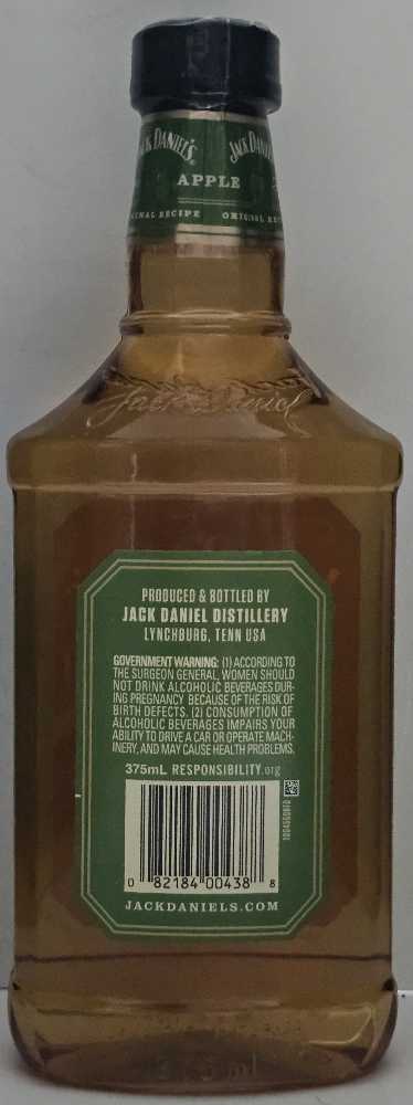 Apple - Jack Daniel’s Distillery, Lynchburg, TN (375 mL) alcohol collectible [Barcode 082184004388] - Main Image 2