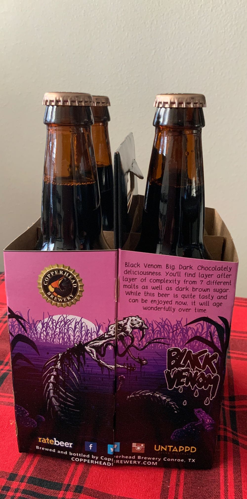 Black Venom - Copperhead Brewery (12 FL OZ) alcohol collectible [Barcode 712131671683] - Main Image 2